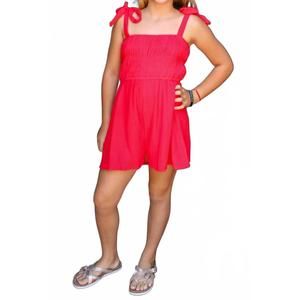 NEW NEEDII girl's thea romper in red